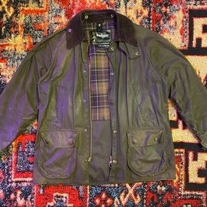 Vintage green Barbour bedale waxed jacket